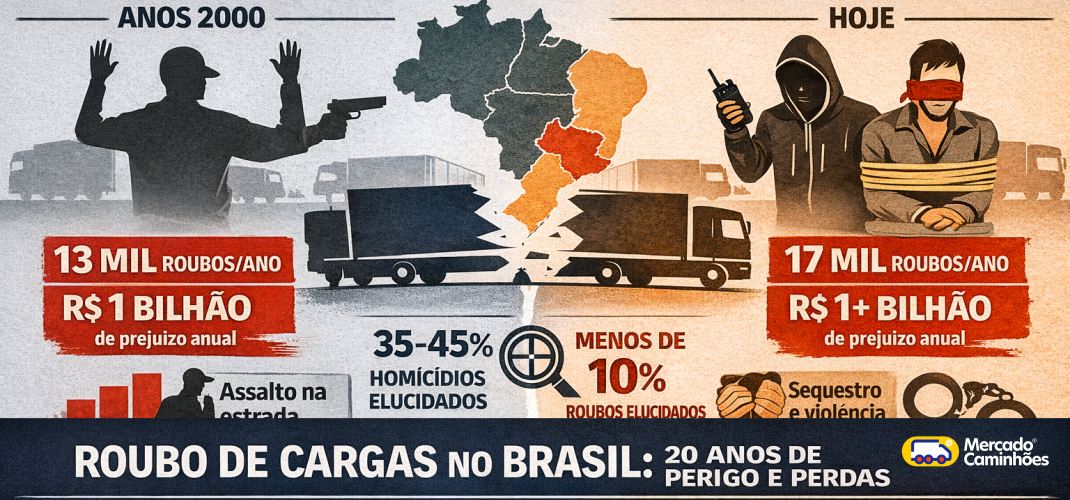 Roubo de cargas no Brasil: 20 anos de perdas bilionárias e o elo mais vulnerável da cadeia — o motorista