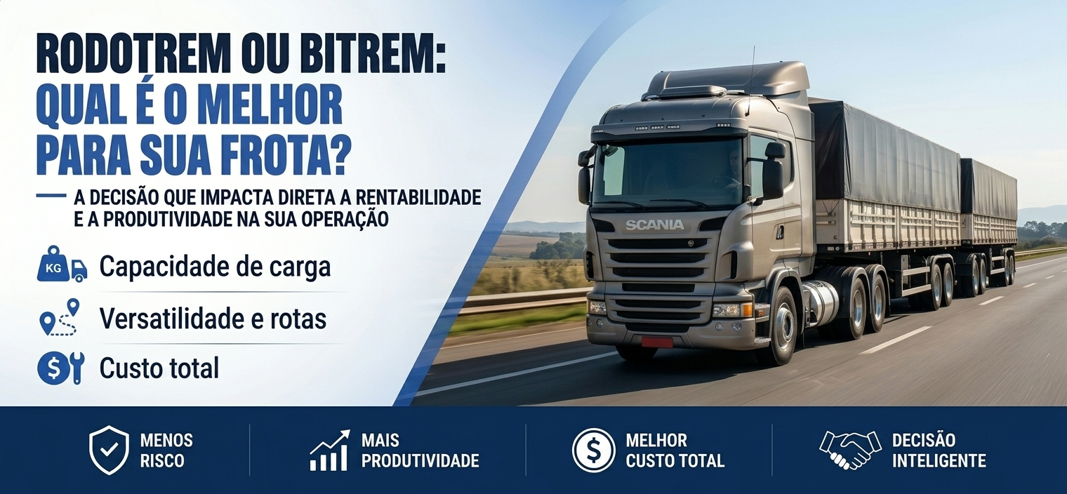 Rodotrem ou bitrem: qual escolher para a frota?
