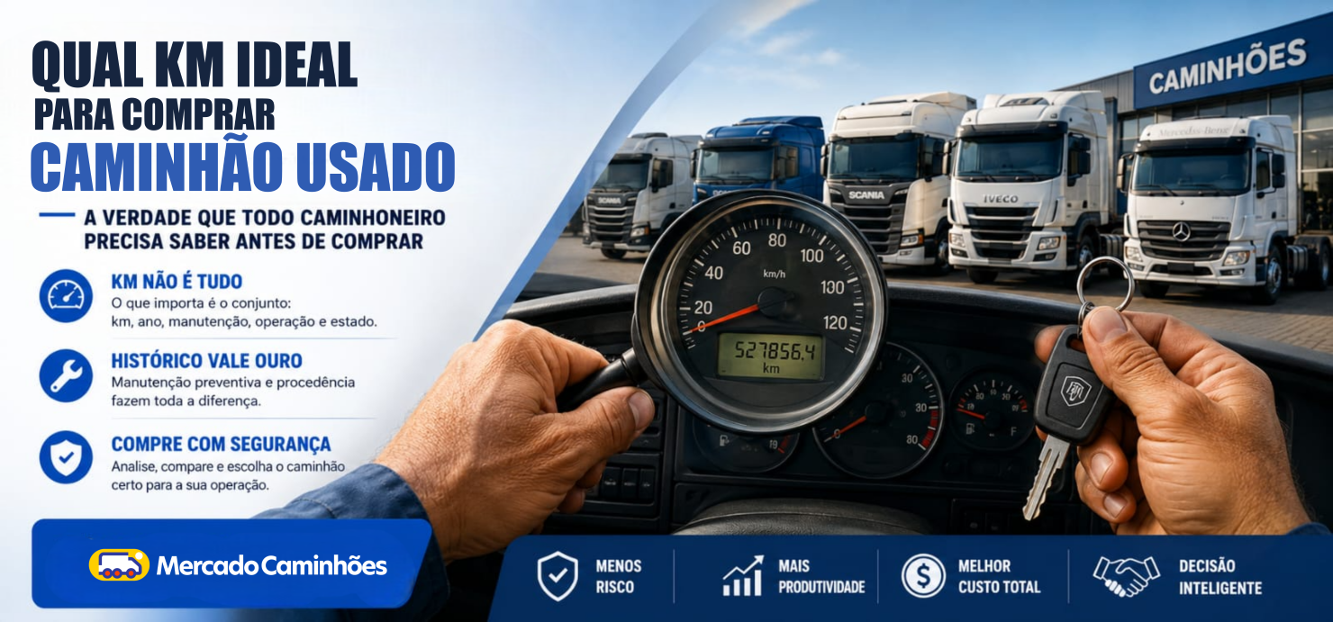 Qual km ideal para comprar caminhão usado? Saiba avaliar sem erro.