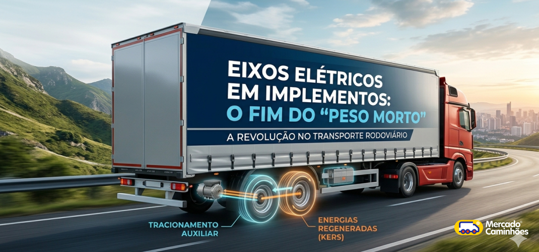 Eixo Elétrico em Implementos: O fim do "peso morto" e o impacto real no bolso do transportador